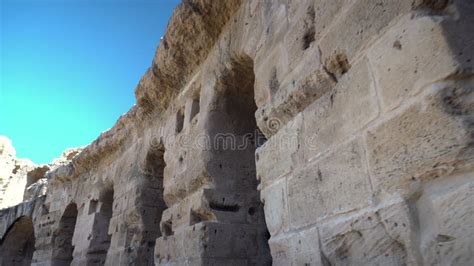 Ancient Roman Ruins Ancient Amphitheater Located In El Jem Tunis