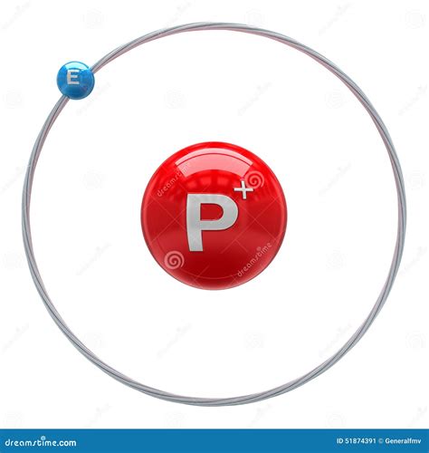 A Hydrogen Atom With An Electron Chemical Model Of The Molecule Vector Illustration