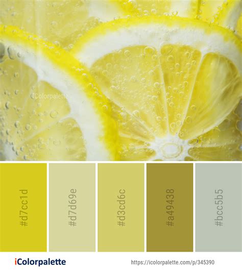 Color Palette Ideas from Yellow Lemon Produce Image | iColorpalette