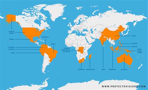 Países Megadiversos Los 17 Países Con Mayor Diversidad Del Mundo