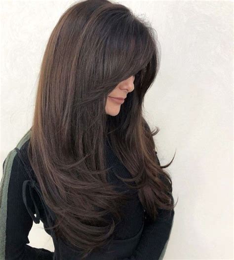 These Are The Best Hair Colour Trends In 2021 Trendy Brunette Layered Haircut With Bangs Artofit