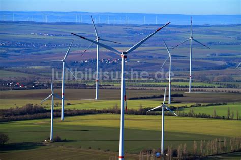 Luftbild Hachelbich Windenergieanlagen Wea Windrad Auf Einem