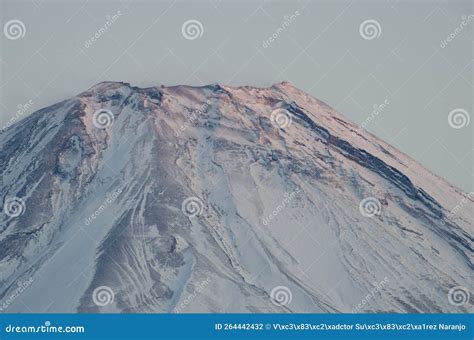 Mount Fuji Covered by Snow. Stock Photo - Image of scenic ...