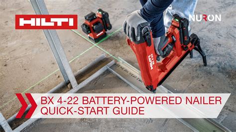 Hilti Nuron Bx Battery Powered Nailer Quick Start Guide Youtube