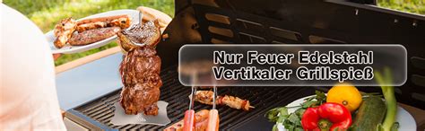 Onlyfire Vertikaler Spieß BBQ Stand Edelstah vertikaler Grillrost