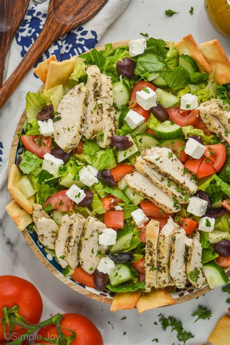 Greek Salad With Chicken Simple Joy