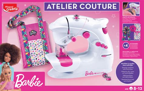 Machine à coudre enfant Machine à coudre Barbie Dès 8 ans Eco part