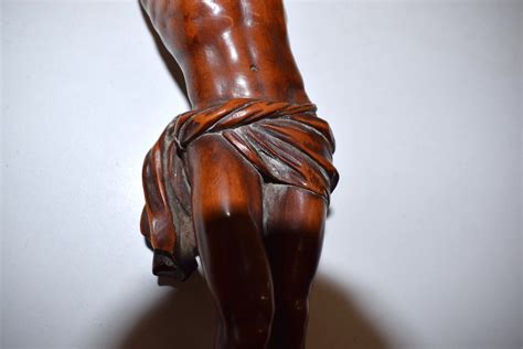 Proantic Christ En Bois Sculpt De Buis Xviii Me Si Cle Ref