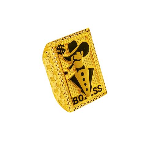 916 GOLD GENTLEMEN & BOSS BISCUIT RING – Marina Goldsmith