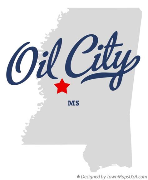 Map of Oil City, MS, Mississippi