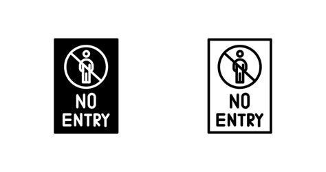 No Entry Sign Vector Icon 42608823 Vector Art At Vecteezy