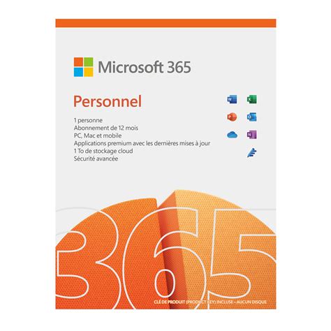 Microsoft 365 Personnel Zone Euro Français Logiciel Bureautique