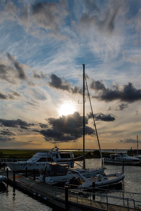 Wallpaper Sunlight Boat Sunset Sea Bay Water Reflection Sky