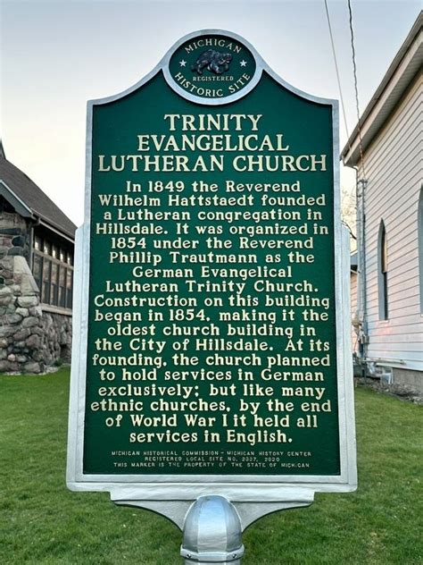 Trinity Evangelical Lutheran Church Historical Marker