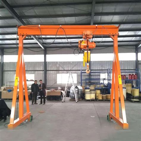 Adjustable Height Mini Portable Electric Gantry Cranes 500kg 1ton 2ton