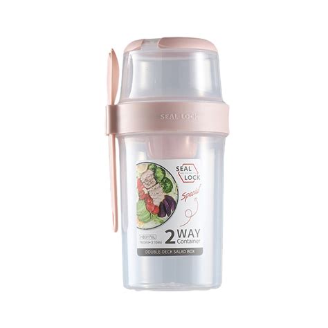 Niubwjl Fresh Salad To Go Container Set Keep Fit Salad Meal Shaker Cup With Fork And Salad