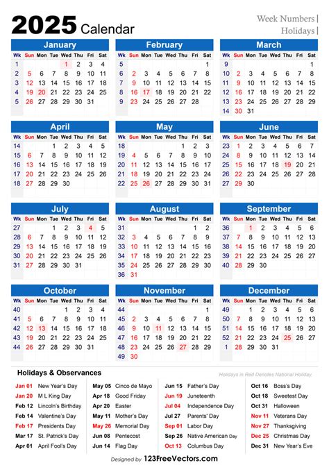 Free Calendar 2025