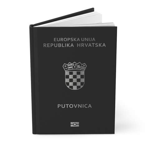 Croatian Passport Hardcover Journal Notebook Best T For Citizens Of