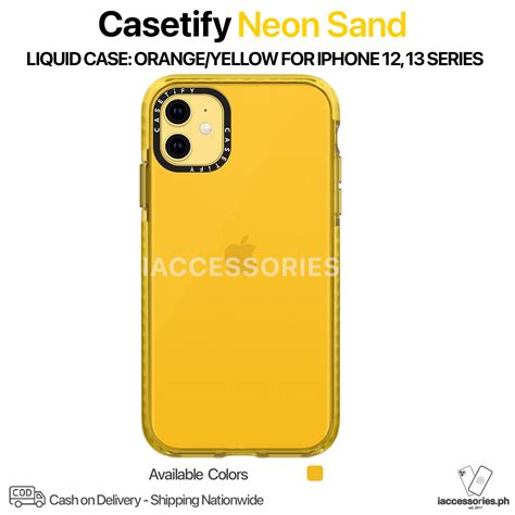 Casetify Neon Sand Liquid Case Yellow Orange For IPhone 12 12 Pro 12