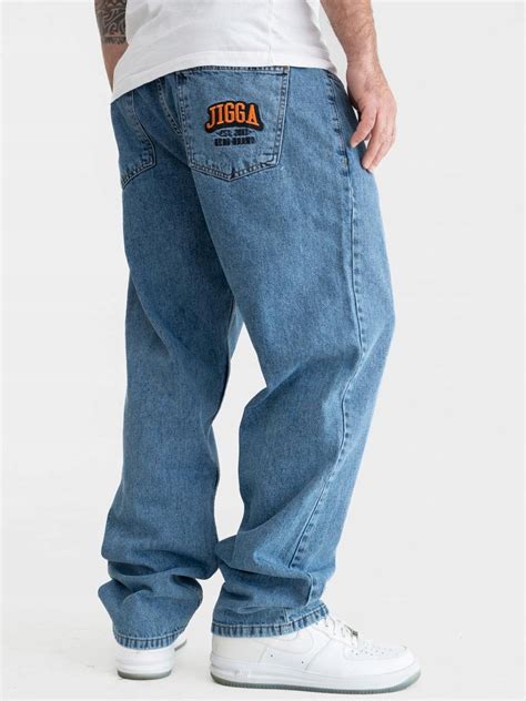 SPODNIE JEANSOWE MĘSKIE BAGGY SZEROKIE JIGGA WEAR MODNE Denim