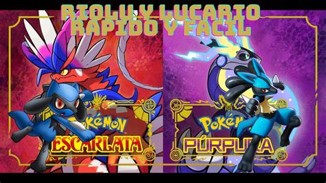 Como conseguir a un riolu y evolucionarlo a lucario en Pokémon escrlata