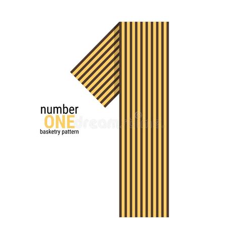unique number shape design  basketry pattern stock vector