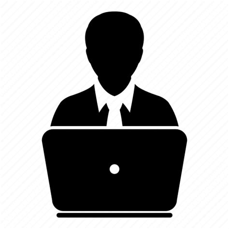 Admin Computer Consultant Employee Laptop User Worker Icon