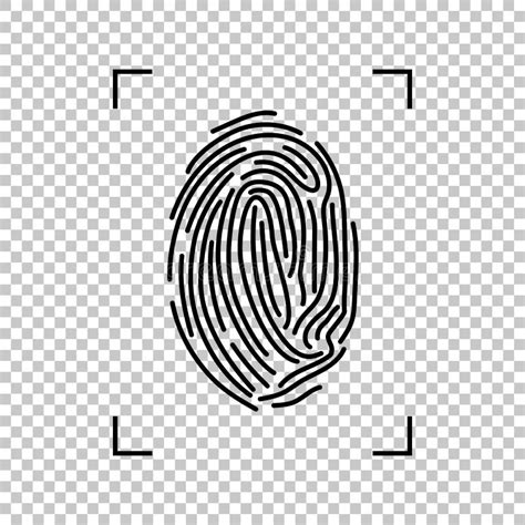 Empreinte Digitale Noire De Vecteur D Isolement Sur Le Fond Transparent