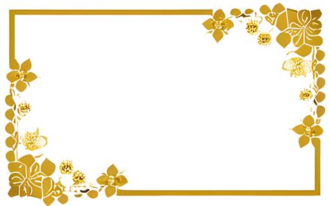 Ai Generated Sakura Border Frame Gold Luxury Png Transparent Background