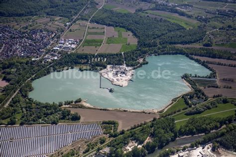 Luftaufnahme Wintersdorf Baggersee Und Kies Tagebau In Wintersdorf