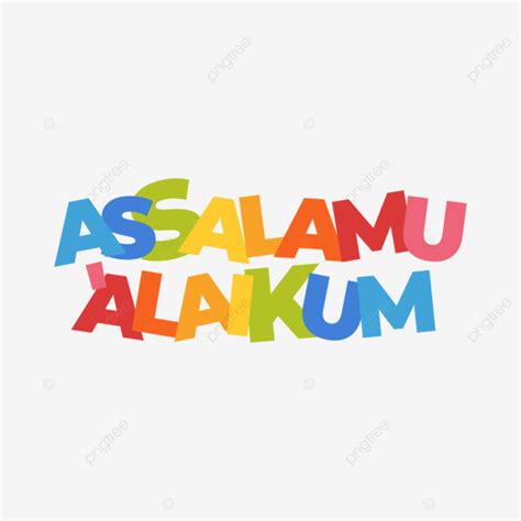 Assalamu Alaikum Rainbow Vector Assalamualaikum Assalamualaikum