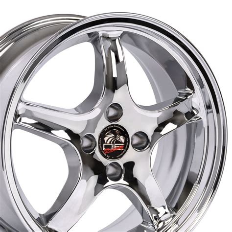 Oe Wheels 17 Inch Fit Mustang 4 Lug Cobra R Deep Dish Chrome 17x8 Rims