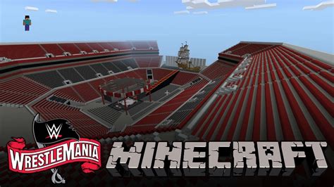 Minecraft Wwe Wrestlemania 36 Custom Arena Youtube