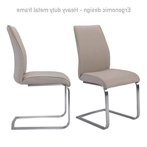 Ergonomic Design Dining Chairs Solid Stainless Steel Legs