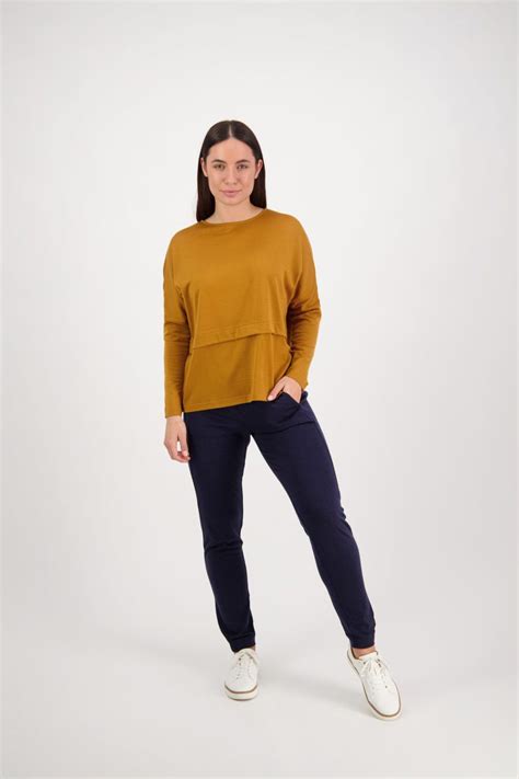 Vassalli 100 Merino With Pleat Drop Shoulder Top Alexanders Apparel