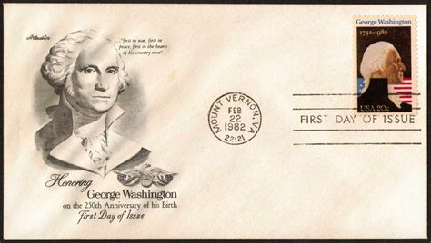 1982 - George Washington Stamp First Day Cover | Collectors Weekly