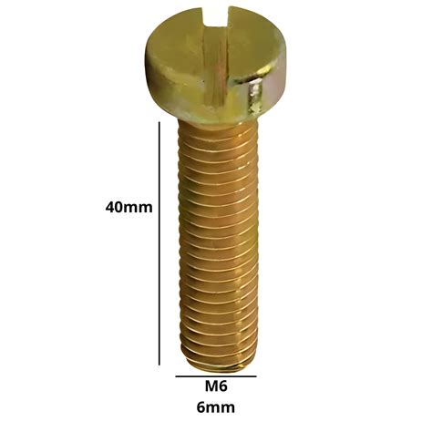 Parafuso Rosca M Quina Cabe A Cil Ndrica Fenda Ferro Bicromatizado M