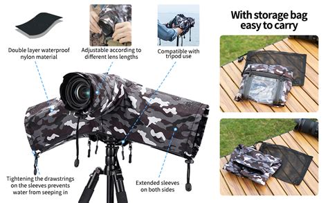 Upgraded Camera Rain Cover Raincoat Sleeve Gear For Canon Eos R100 R10 R8 R7 R6