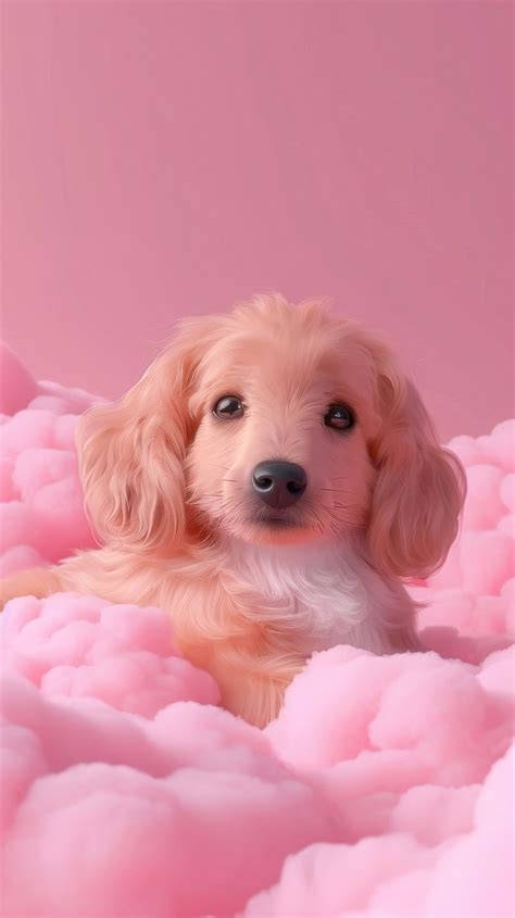 Pink Aesthetic Dog Wallpapers Wallpaper Cave