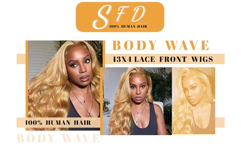 Amazon SFD Honey Blonde Lace Front Wig Human Hair 13x4 Blonde