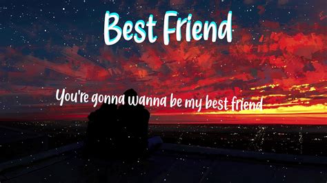 Rex Orange County Best Friend Lyric Video Youtube