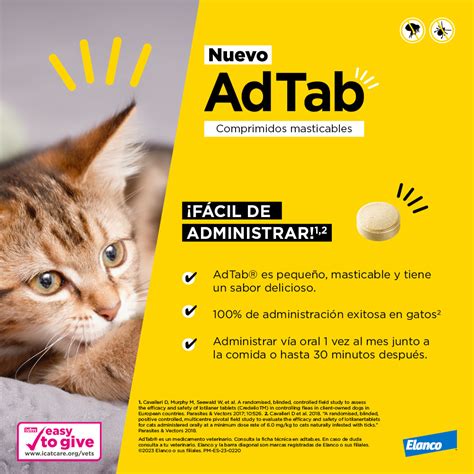 Comprimidos Masticables Antiparasitarios Adtab Para Gatos Formato De