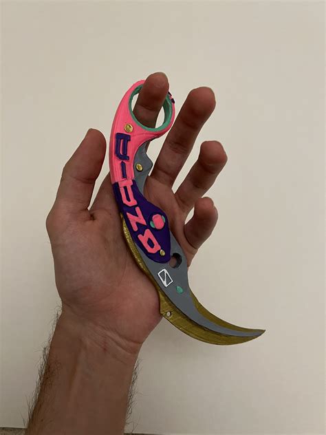 Valorant Velocity Karambit Knife 3D Printed Valorant Knife Etsy Canada