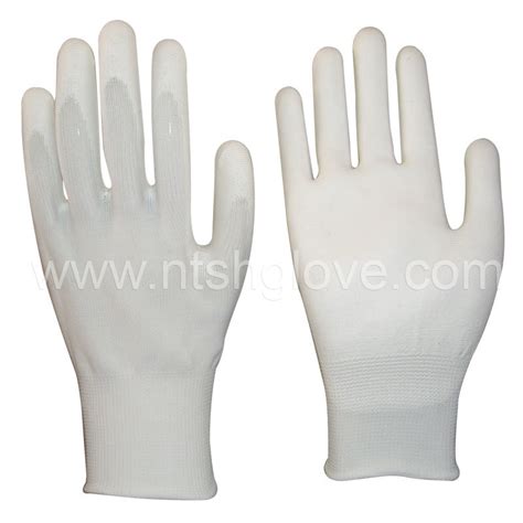 G White Pu Plam Coated Work Glove Pu Palm Dipping Gloves Gauge