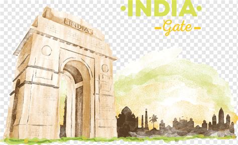 India Gate Watercolor Png PNGWing