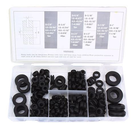 180 Pc Rubber Grommet Assortment Set Firewall Wiring Electrical Wire