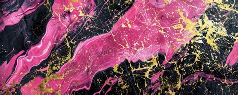 A Bold Marble Texture Background With Striking Veins Of Fuchsia Black