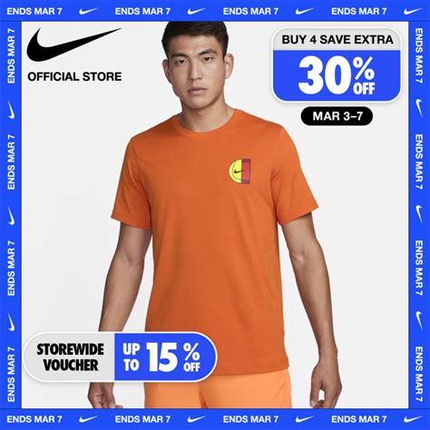 Nike Men S Court Tennis T Shirt Campfire Orange Lazada PH