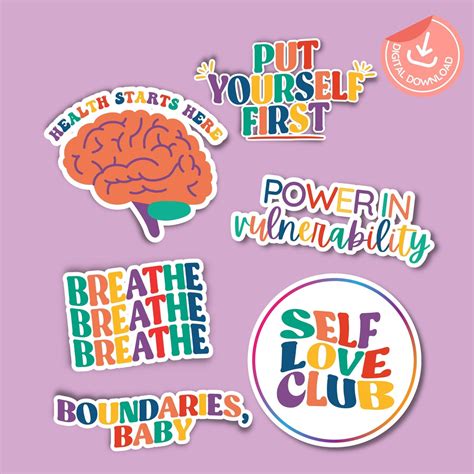 Quick Mental Health Journal Stickers
