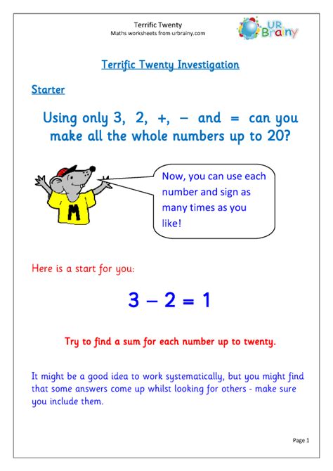 Terrific twenty - Reasoning/Problem Solving by URBrainy.com 